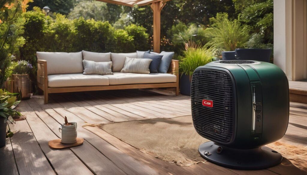 Heerlijk comfortabel terrasverwarmers in de tuin voor gezellige avonden buiten